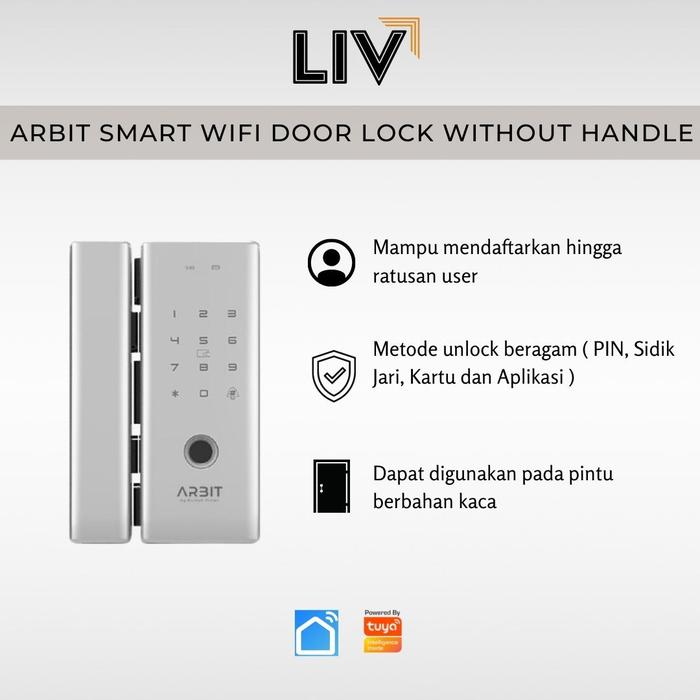 Gambar ARBIT Smart Home WiFi Door Lock Without Handle Fingerprint TUYA dari LIV-Smart-Home undefined 3 Tokopedia