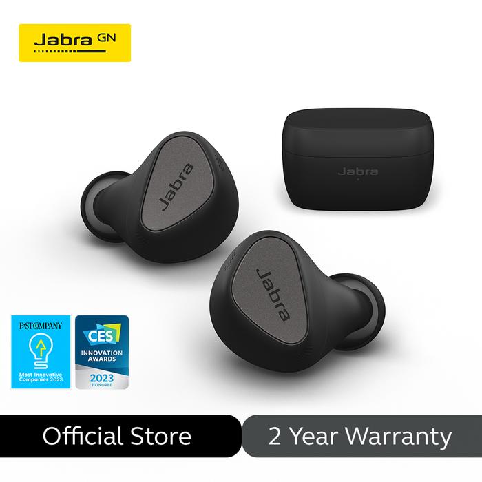 Gambar Jabra Elite 5 True Wireless Earbuds with Hybrid ANC - Titanium Black dari JABRA OFFICIAL STORE undefined Tokopedia