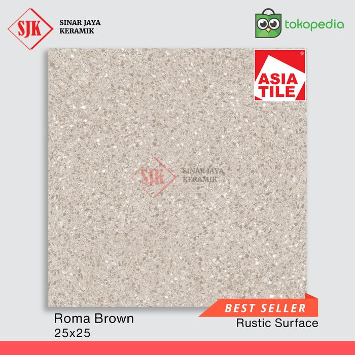 Gambar Keramik Lantai Kamar Mandi WC ASIA TILE - ROMA 25x25 KW 1 - Brown dari Sinar Jaya Keramik Jakarta undefined Tokopedia