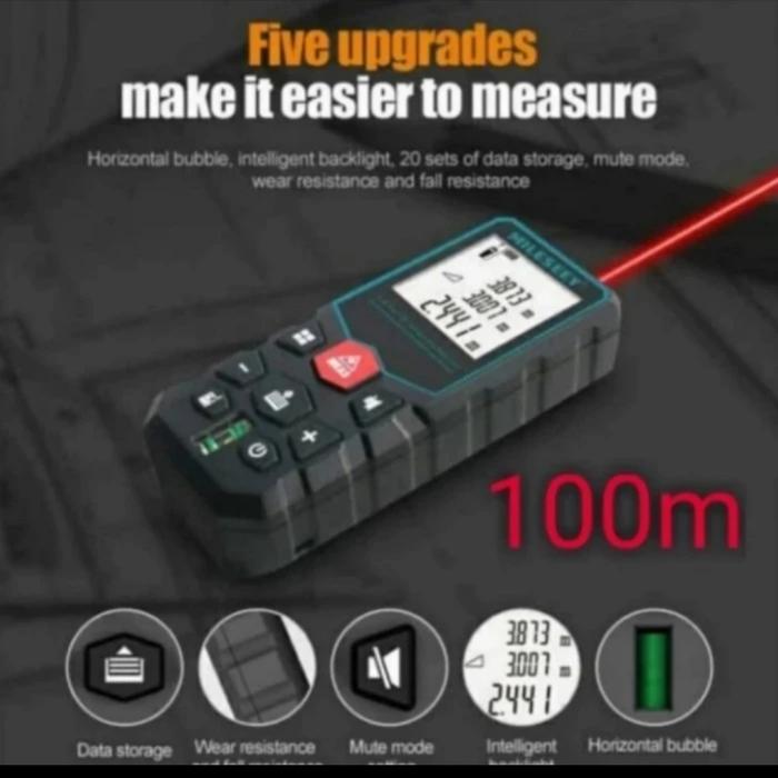 Jual Meteran Laser Distance 100m 80m 60m 40m Digital Meteran Pengukur ...