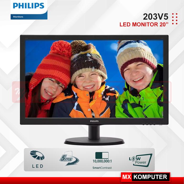 Gambar Monitor LED Philips 203V5 20" 1600x900 VGA HDMI VESA dari MXKomputer_NEW undefined Tokopedia
