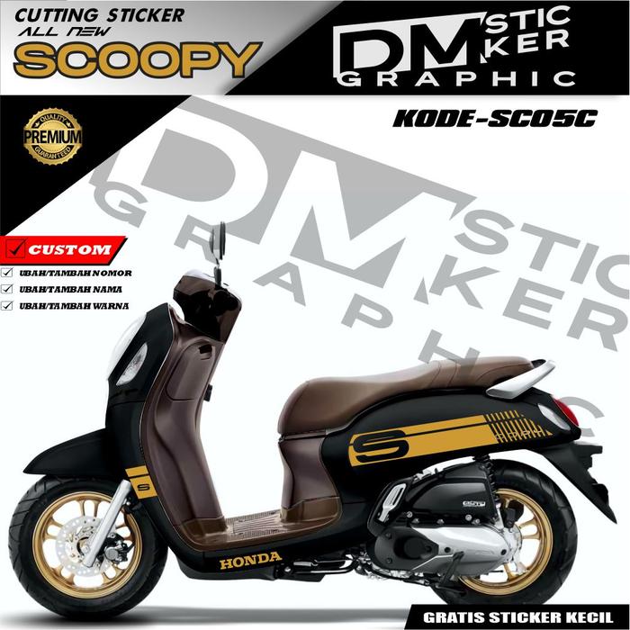 Gambar CUTTING STICKER SCOOPY NEW/LAMA FULL BODY KODE SCO-5 - SCO-5C dari dm sticker undefined Tokopedia