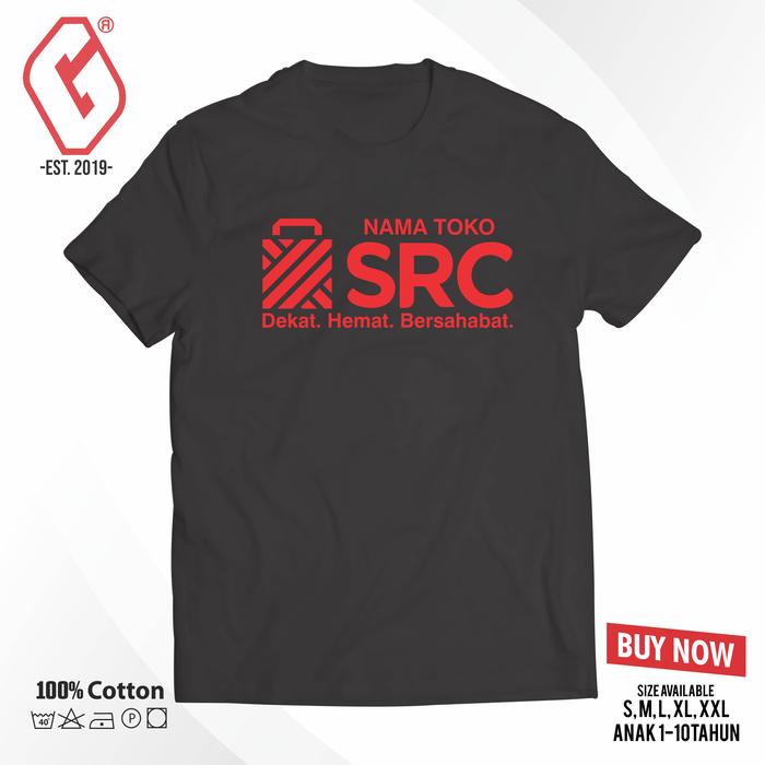 Gambar kaos warung src / baju toko src dekat hemat bersahabat - Hitam, S dari Gerai Kaos Custom undefined Tokopedia