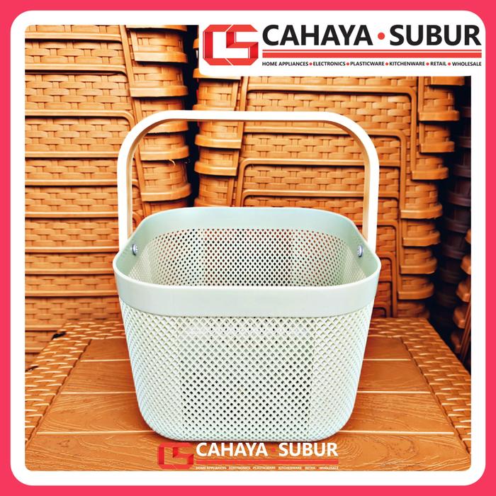 Gambar Keranjang Unik Serbaguna DHI Handle Kayu Multifungsi Premium Quality - Hijau dari Cahaya Subur CSS undefined Tokopedia