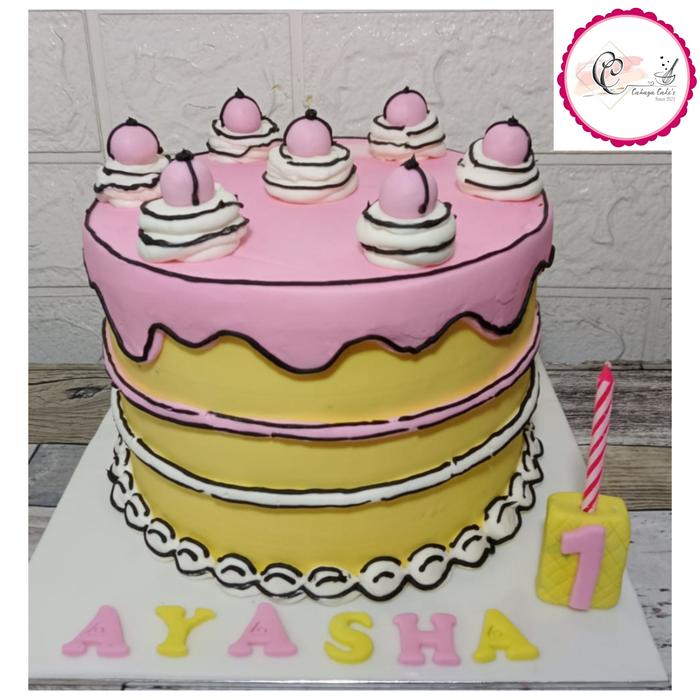Gambar Kue Ulang Tahun Komik / Comic Cake / Drawing Cake / Kue Ultah Komik dari @CAHAYASTORE14 undefined Tokopedia