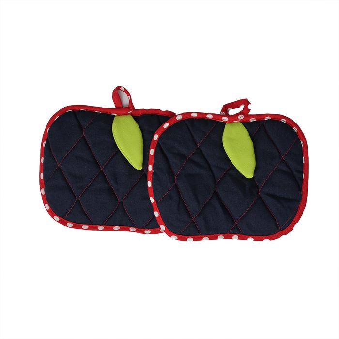 Gambar Dialogue Home Cempal+Tatakan Penahan Panas isi 2 Motif Apel-SHC6121 - Navy dari dialogue home undefined Tokopedia