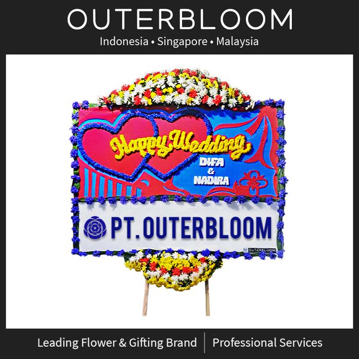 Gambar Karangan Bunga Pernikahan - Profound Happiness Jabodetabek - Happy Wedding dari Outerbloom undefined Tokopedia
