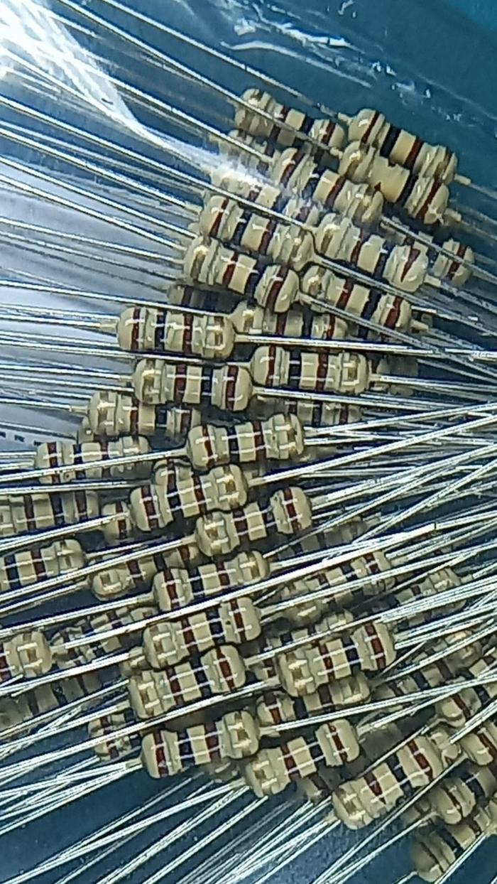 Gambar 100 pcs resistor 100 Ohm, 120 Ohm, 150 Ohm, 180 Ohm, 220 Ohm 1/4 w - 100 ohm dari Sarah Elektronik undefined Tokopedia