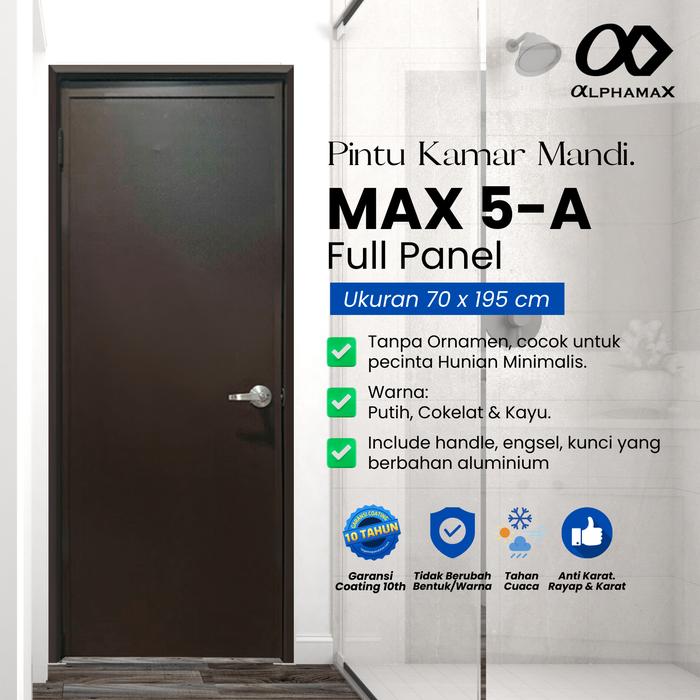 ALPHAMAX Max A Pintu Kamar Mandi Aluminium Modern Full Panel