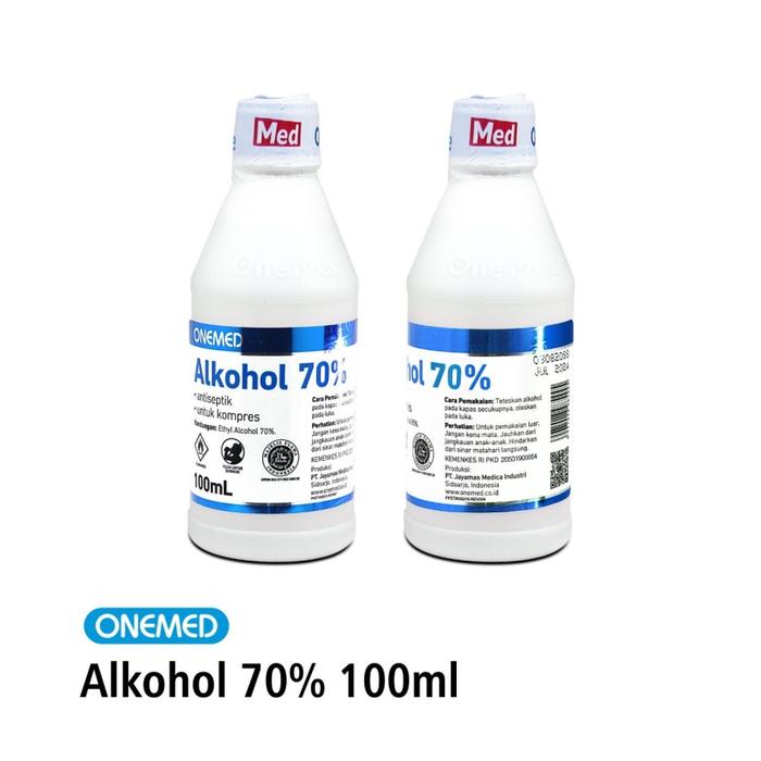 Gambar Alkohol ONEMED Antiseptik P3K - 70% 100ML dari Onemed Sidoarjo undefined Tokopedia