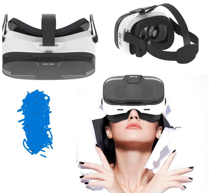 Jual Vr Hp Headset Virtual Reality Box Cardboard Fiit VR 2N oculus