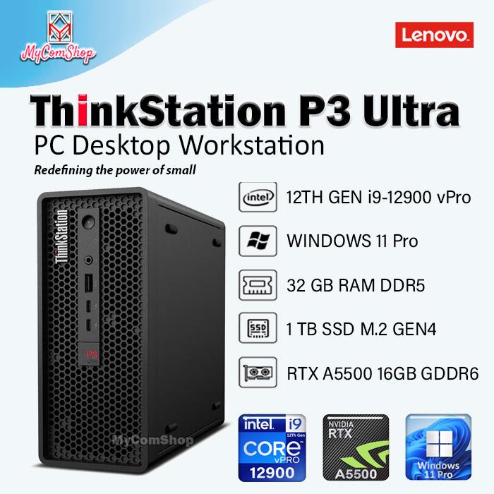 Gambar LENOVO THINKSTATION P3 ULTRA PC i9-12900 32GB 1TB SSD RTX A5500 16GB dari MYCOMSHOP undefined Tokopedia
