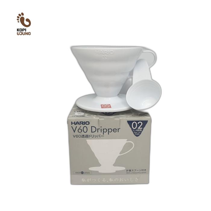 Gambar Hario V60 Dripper 02(Dua) - Putih dari Kopi Ujung undefined Tokopedia