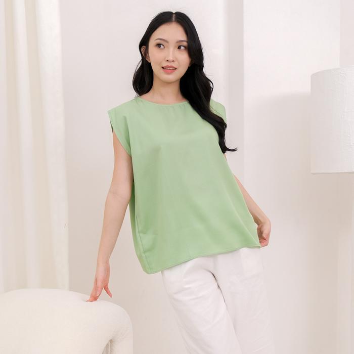 Gambar Beatrice Clothing Everly Blouse - Atasan Tanpa Lengan Wanita - Matcha  dari Beatrice Clothing undefined Tokopedia
