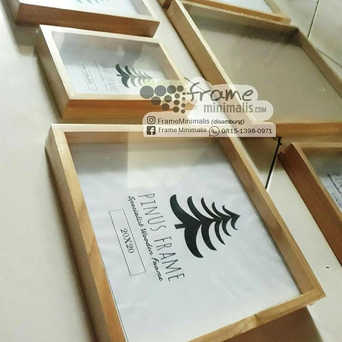 Gambar Frame Foto Kayu 3d Soliwood ( tanpa rongga ) 20x20 - Natural Frame dari greenteaframe undefined Tokopedia