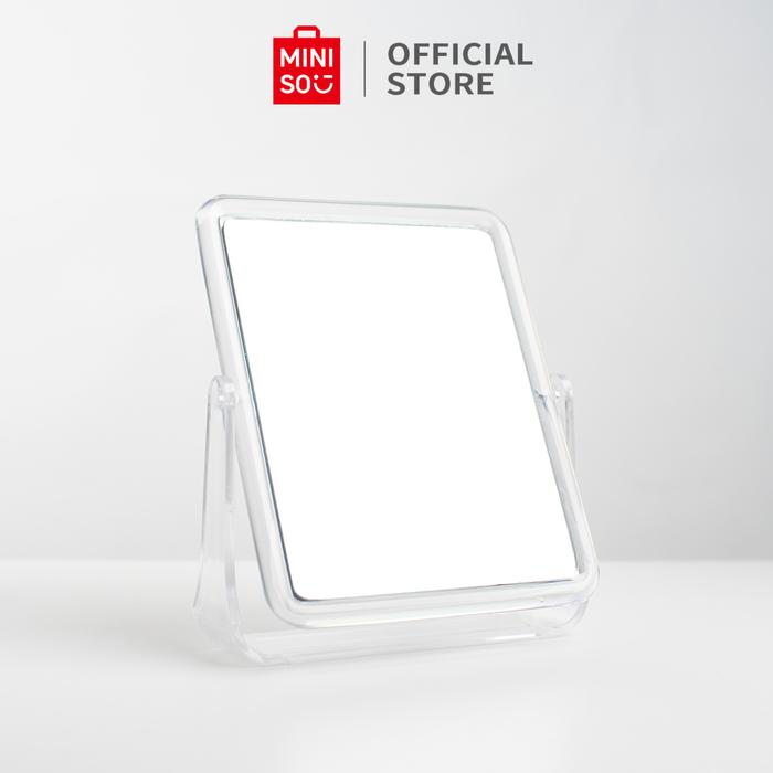Gambar MINISO Cermin Makeup Dua Sisi Cermin Meja Plastic Mirror Rectangle dari minisoshopid undefined Tokopedia