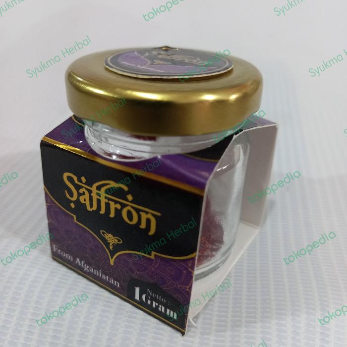 Gambar Saffron Super Negin Afghanistan 1 Gram Kemasan Kaca dari Syukma Herbal undefined Tokopedia