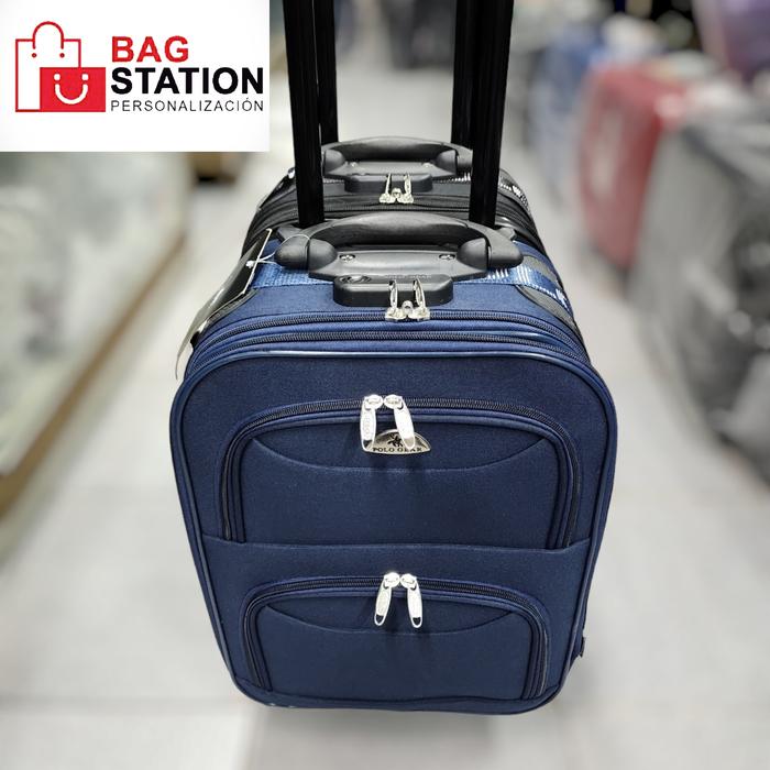 Gambar TAS CABIN KOPER POLO 16 IN RODA 2 KANVAS TAS TRAVEL TAS PAKAIAN - Biru dari BAGSTATION.ID undefined Tokopedia