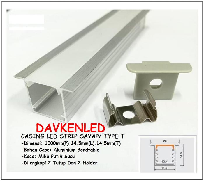 Jual Casing LED Strip Aluminium/Housing LED Strip Aluminium Model Sayap ...