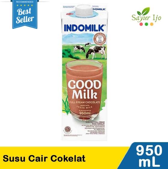 Gambar INDOMILK Susu Cair Cokelat 950 ML Fresh Milk UHT Rasa Coklat Segar dari Sayur Ijo Jakarta undefined Tokopedia