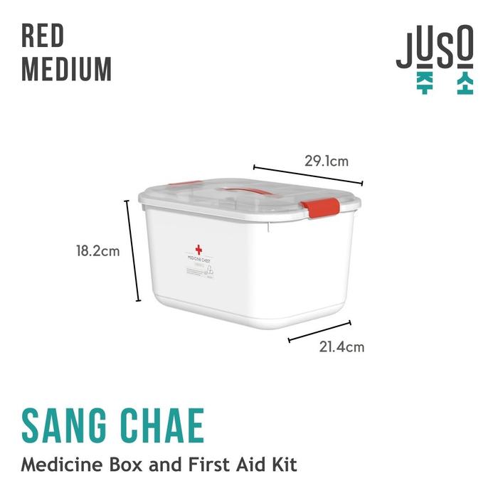 Gambar Kotak Obat P3K Medicine Box Organizer Modern First Aid Box Storage - Medium dari Juso Homeware undefined Tokopedia