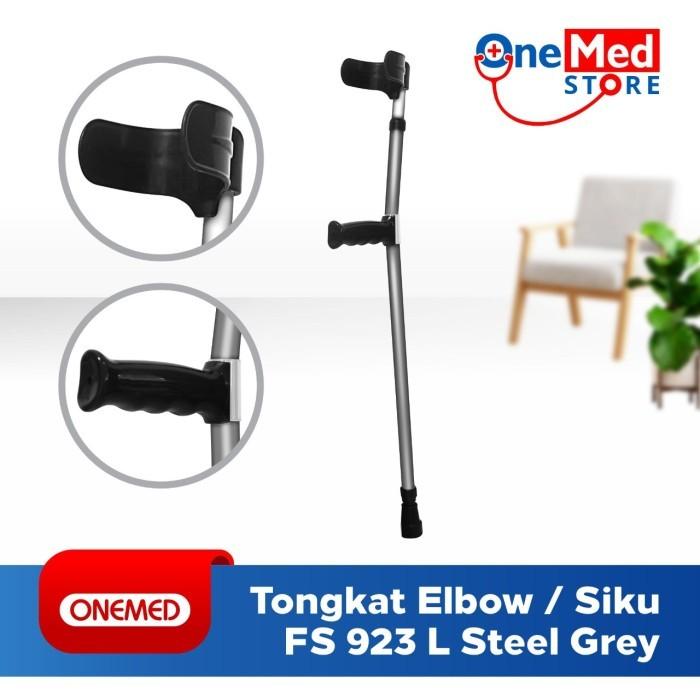 Gambar Tongkat Alat Bantu Jalan OneMed Kaki 1 Kaki 3 - Elbow Grey dari Onemed Malang undefined Tokopedia