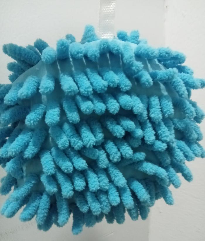 Gambar Kain Lap Tangan Busa Gantung Lap Tangan Cendol Multifungsi - Biru dari Online 2021 undefined Tokopedia