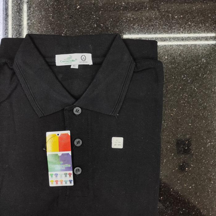 Gambar POLO SHIRT POLOS COMONDILE PRIA/WANITA (unisex) 15.18 - Hitam, XL dari Lucien Foncel Shop undefined 4 Tokopedia
