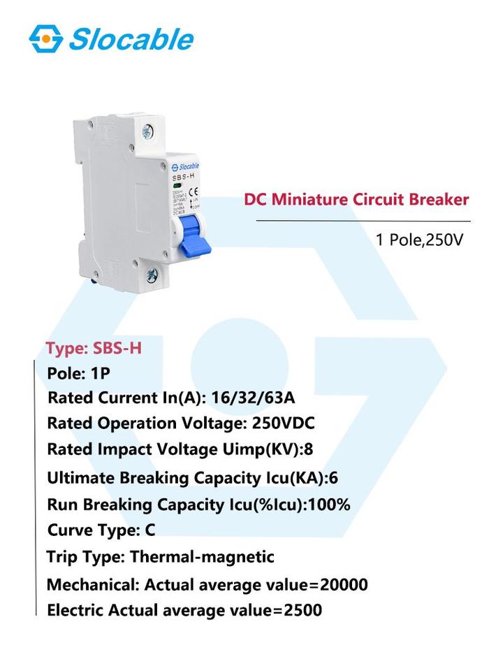 CIRCUIT-BREAKER C60H-DC 250VDC 50A 1P C