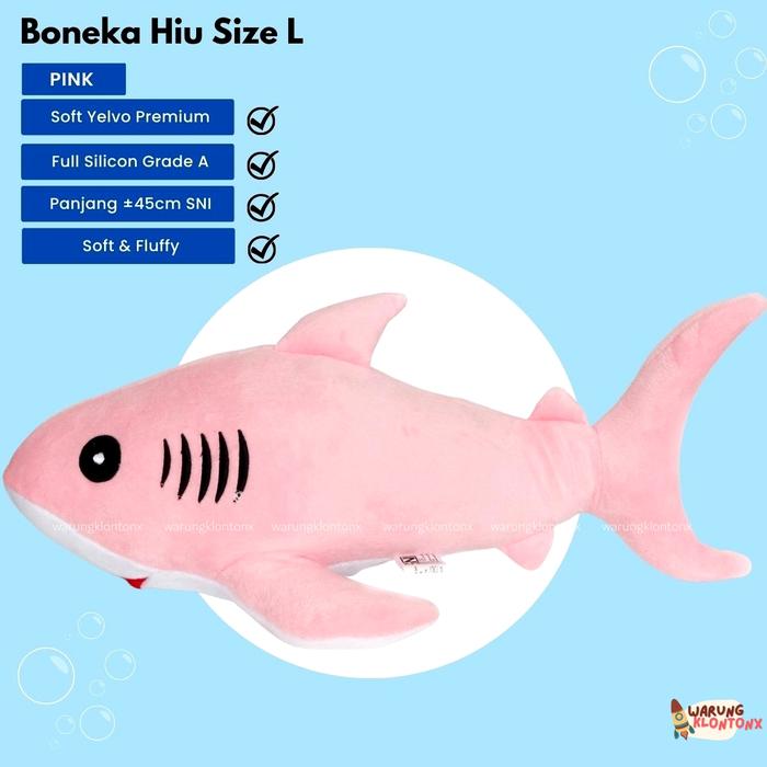 Gambar Boneka Hiu Baby Mommy Daddy Shark Family Size L Soft Yelvo - Merah Muda dari warungklontonx undefined Tokopedia