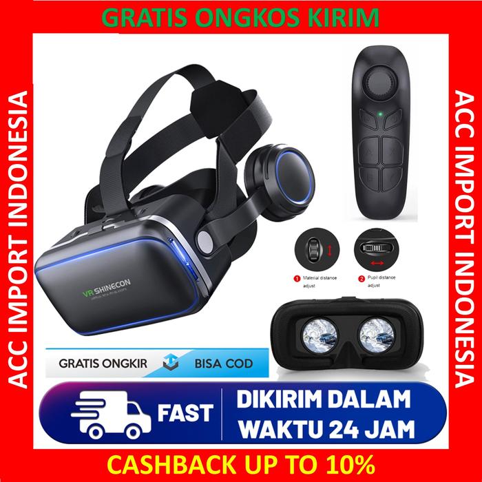 Gambar Shinecon 6.0 VR Box Virtual Reality + Headphone Android IOS - Shinecon 6.0 dari ACC Import Indonesia undefined Tokopedia