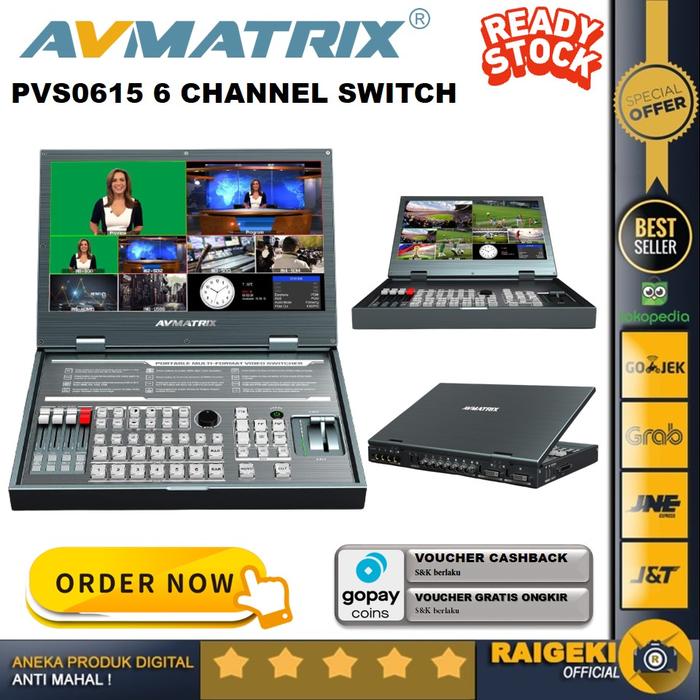 Jual AVMATRIX PVS0615 Streaming Video Mixer Portable 6-Channel Switcher ...