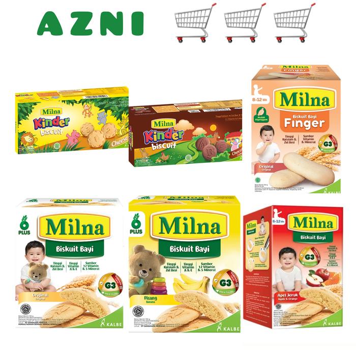 Gambar Milna Biskuit Bayi All Varian - APEL JERUK 65Gr dari Azni Supermarket Pekanbaru Riau undefined Tokopedia