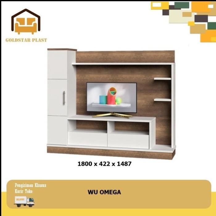 Gambar Lemari TV | Bufet TV | Partisi |Diswar | Rak TV Jumbo Kualitas Premium - WU Omega dari Goldstarplast undefined Tokopedia