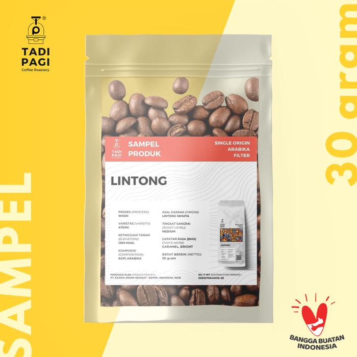 Gambar Sampel Produk Arabika Biji Kopi 30 gram - Lintong dari Tadi Pagi Coffee Roastery undefined Tokopedia