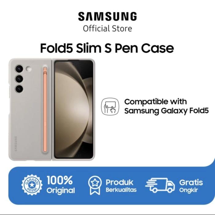Gambar Samsung Z Fold5 5G Slim S Pen Case Z Fold 5  Original 100% - Biege dari Dunia Aksesoris GadGet Kota Administrasi Jakarta Selatan Tokopedia