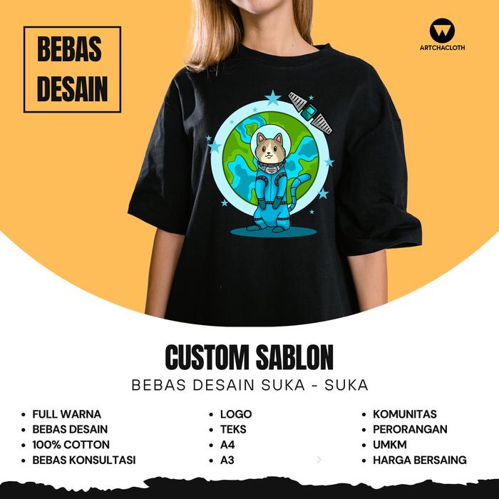 Gambar CUSTOM SABLON KAOS A3 DESIGN SEMAUMU II KAOS SABLON SATUAN - SABLON SAJA, S dari Artcha Cloth undefined Tokopedia