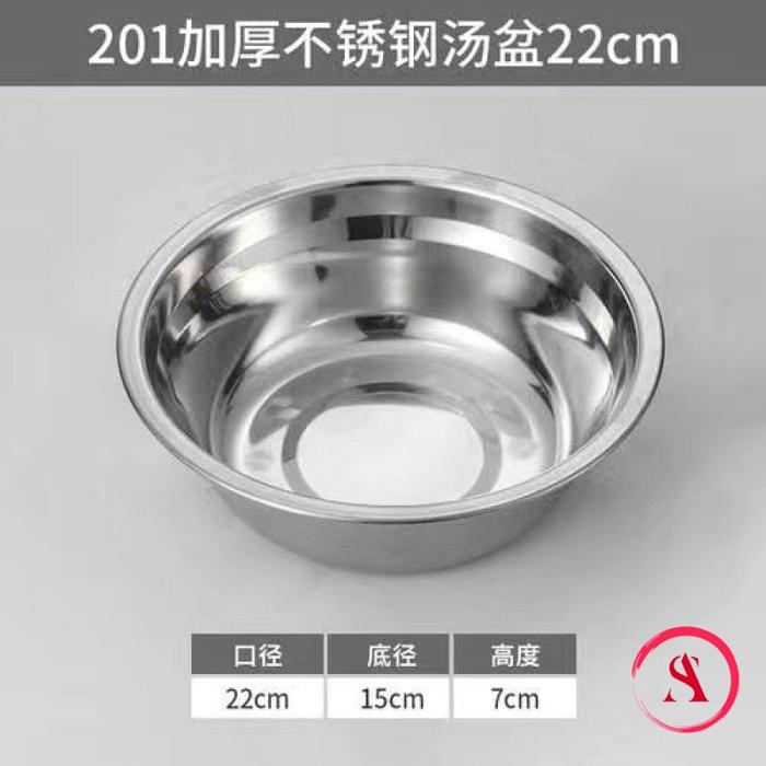 Gambar Baskom Bahan Stainless Steel Mangkok Stainless ( 3 Pcs ) - 22CM dari LIVESHOP110 undefined Tokopedia