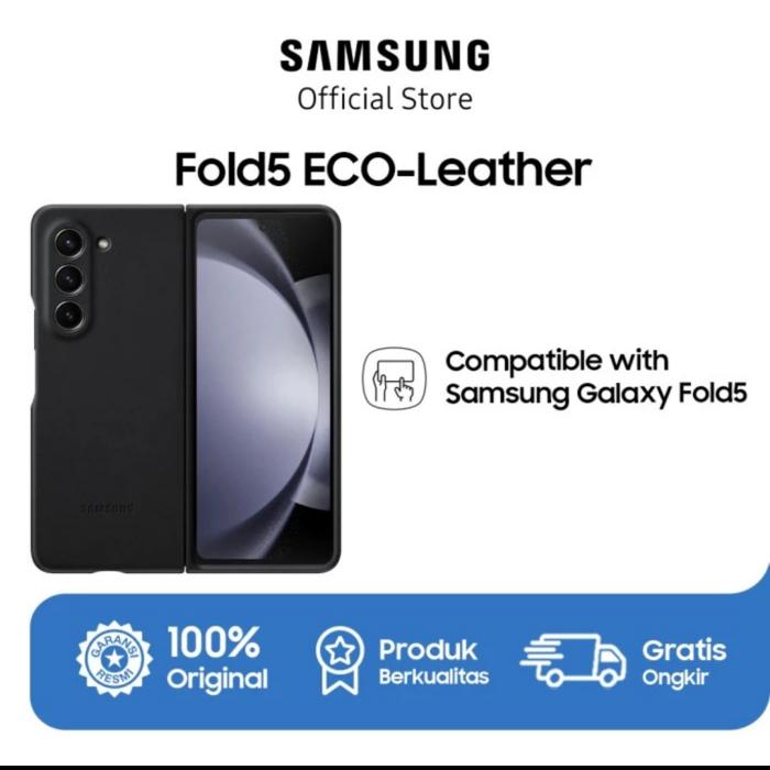 Gambar Samsung Z Fold5 5G ECO - Leather Case Z Fold 5 Original 100% - Hitam dari Dunia Aksesoris GadGet Kota Administrasi Jakarta Selatan Tokopedia