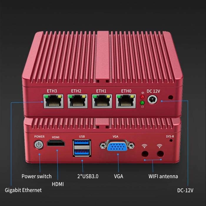 Jual PFSense MikroTik Mini PC Industrial Router Firewall Intel - A ...