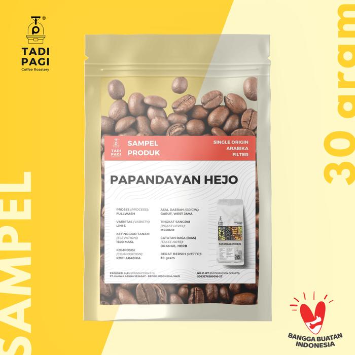 Gambar Sampel Produk Arabika Biji Kopi 30 gram - Papandayan Hejo dari Tadi Pagi Coffee Roastery undefined Tokopedia