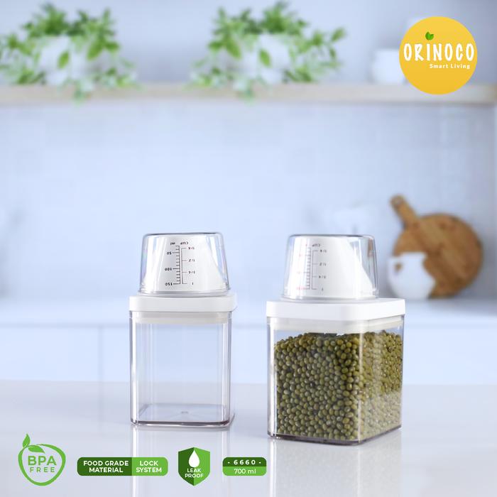 Gambar Toples Cereal Serbaguna Bahan PET Plastic JAR With Measuring Cup - JAR-6660 dari Kioslunchbox bogor undefined Tokopedia