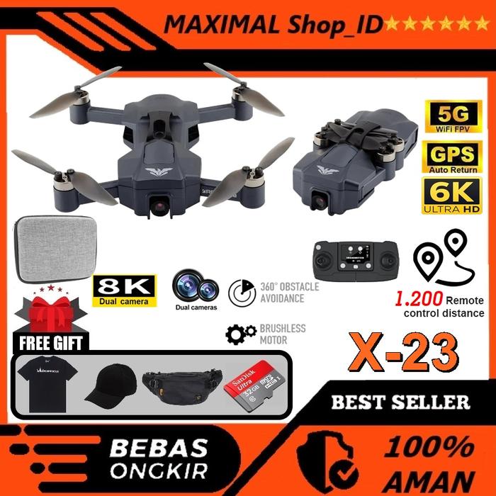 Gambar Drone JJRC X23 6K Brushless GPS 5G Wifi FPV Optical Flow Anti Nabrak - 1.Battery, Tanpa Memory dari maximalshop id undefined Tokopedia