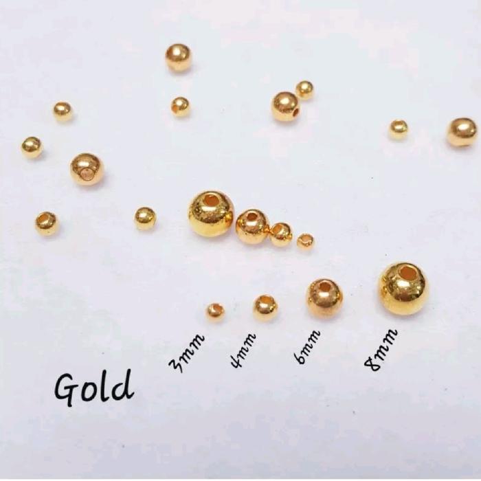 Gambar PAYET MOTE MUTIARA JEPANG METALIK link BB - gold, 3mm dari Dunia Baru Acc undefined Tokopedia