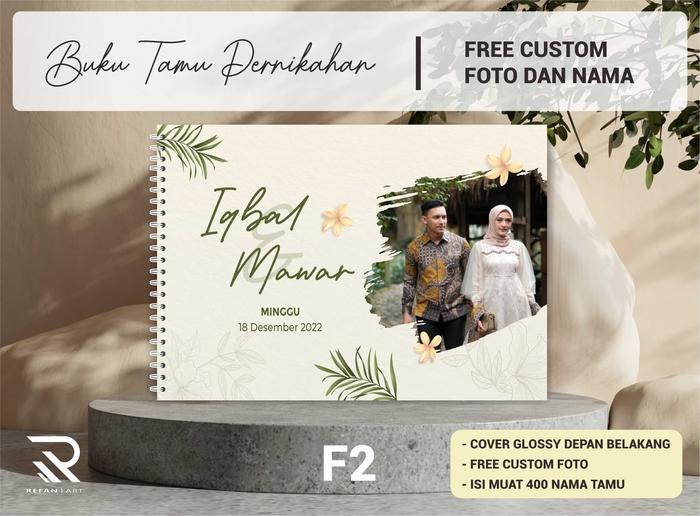 Gambar Buku tamu pernikahan kekinian ( Gratis pakai nama dan foto ) Softcover - F2, Isi list 1 dari Refan Art Home undefined Tokopedia