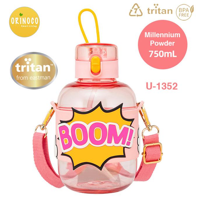 Gambar Orinoco Botol Minum BOOM U-1352 With Tali Panjang & Sedotan 750 ML - pink dari Orinoco Smart Living Kota Bogor Tokopedia