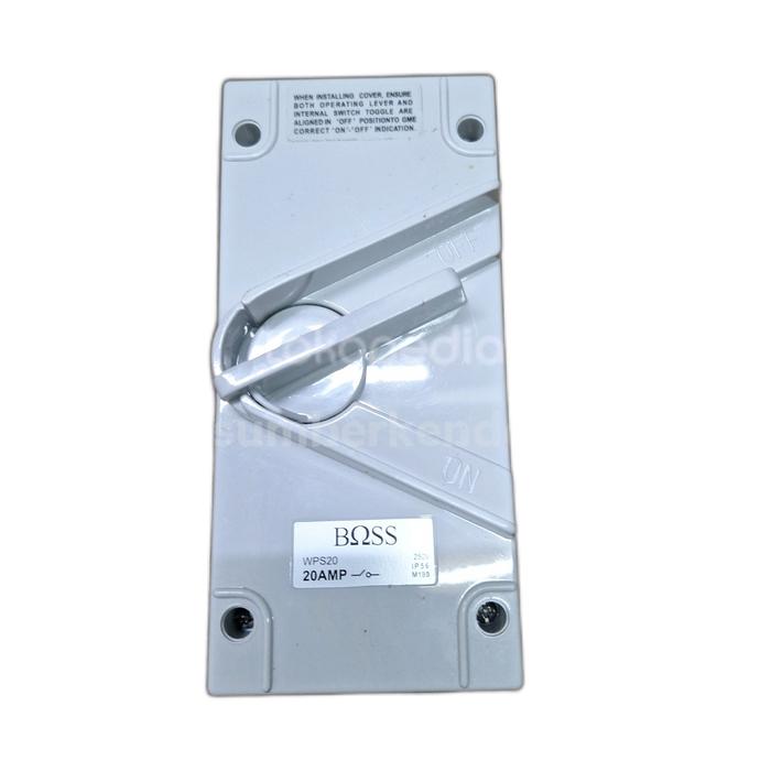Jual ISOLATOR SWITCH BOSS WPS20 1P 20A ip56 surface saklar weather ...
