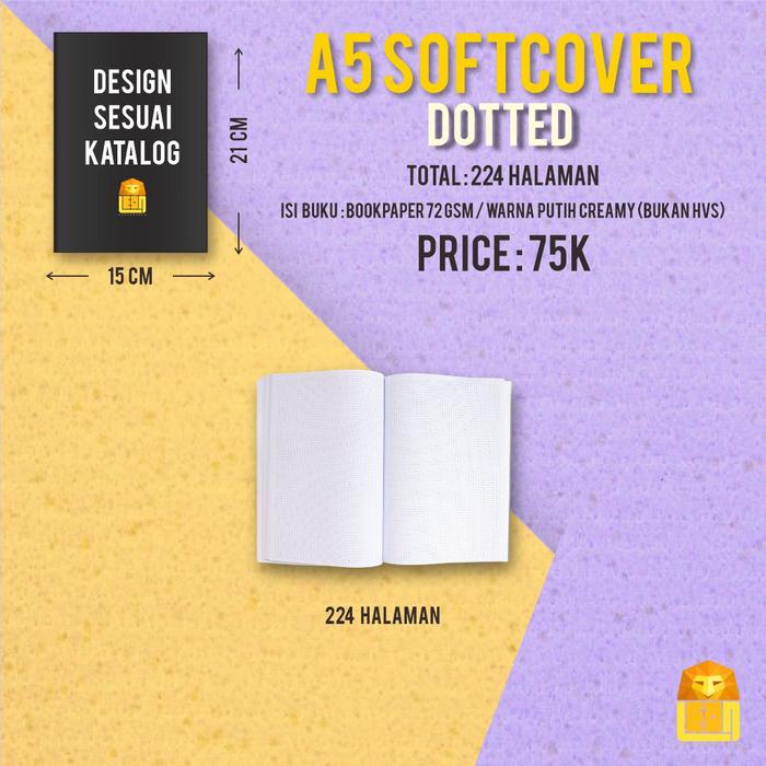 Gambar Buku Notebook Journal Hardcover Softcover Agenda, Polos, Dotted Summer - A5 Soft Dotted dari Leon Paperworks undefined Tokopedia