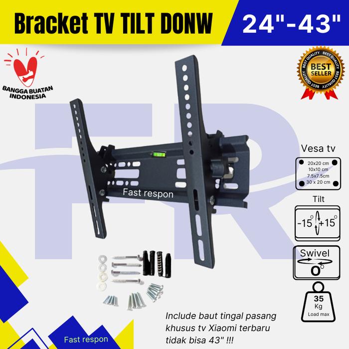Gambar 100%GARANSI COCOK BRACKET TV 55 50 43 42 40 32 inch Fleksibel Waterpas - 14 - 43 inch, WB TV dari FAST RESPON ELEKTRONIK undefined Tokopedia