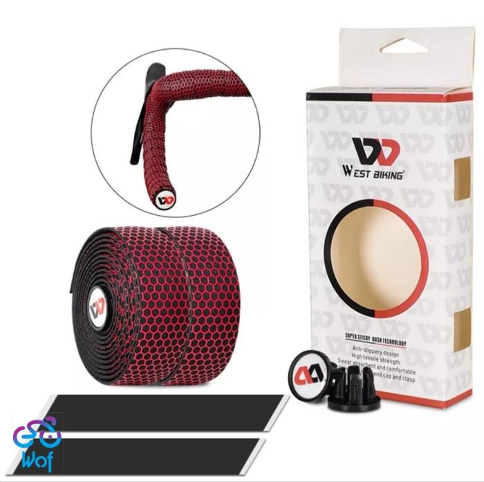 Gambar WEST BIKING 054 Bartape Sepeda Roadbike Bar Tape Dropbar Balap PU EVA - Merah dari Wof Wheel of Fortune Official undefined Tokopedia
